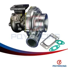 PQY STORE- GT35 Turbo charger A/R:.70 cold,.63 hot,t3 flange Turbocharger Horsepower rating: 300-500hp PQY-TURBO44