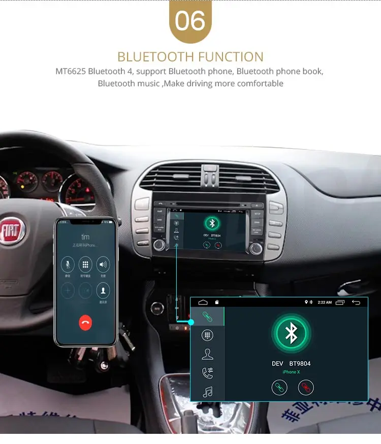 Perfect LJDA Android 9.1 Car DVD Player For Fiat Bravo 2007 2008 2009 2010 WIFI Car Multimedia Stereo GPS 2 Din Car Radio Quad Core IPS 8