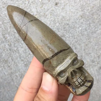 

Natural dragon septarian skull quartz Massage stick crystal 80-130g