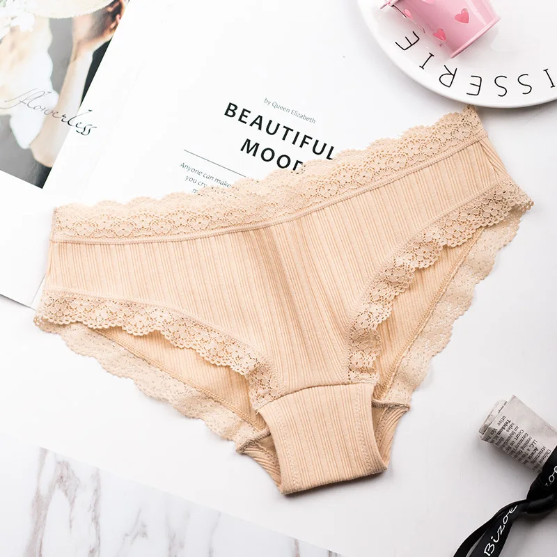 

Wasteheart 2018 Women Fashion Trim Lace Cotton Low Waist Sexy Women Panties Underwear Lingerie Briefs Cotton Bottom Underpant