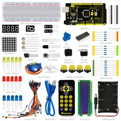 Бесплатная доставка! Новинка! Keyestuio Basic Starter Kit обучения комплект для Arduino проект с MEGA2560 R3 1602 ЖК-дисплей