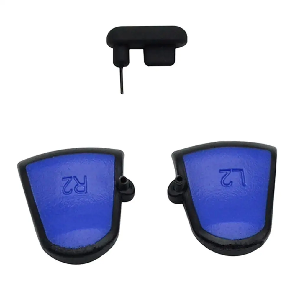 L2 R2 Регулируемый пусковые кнопки Пылезащитная заглушка для защита от отпечатков пальцев анти-пот для PS4 для Dualshock 4 сменный контроллер запчасти - Цвет: Синий