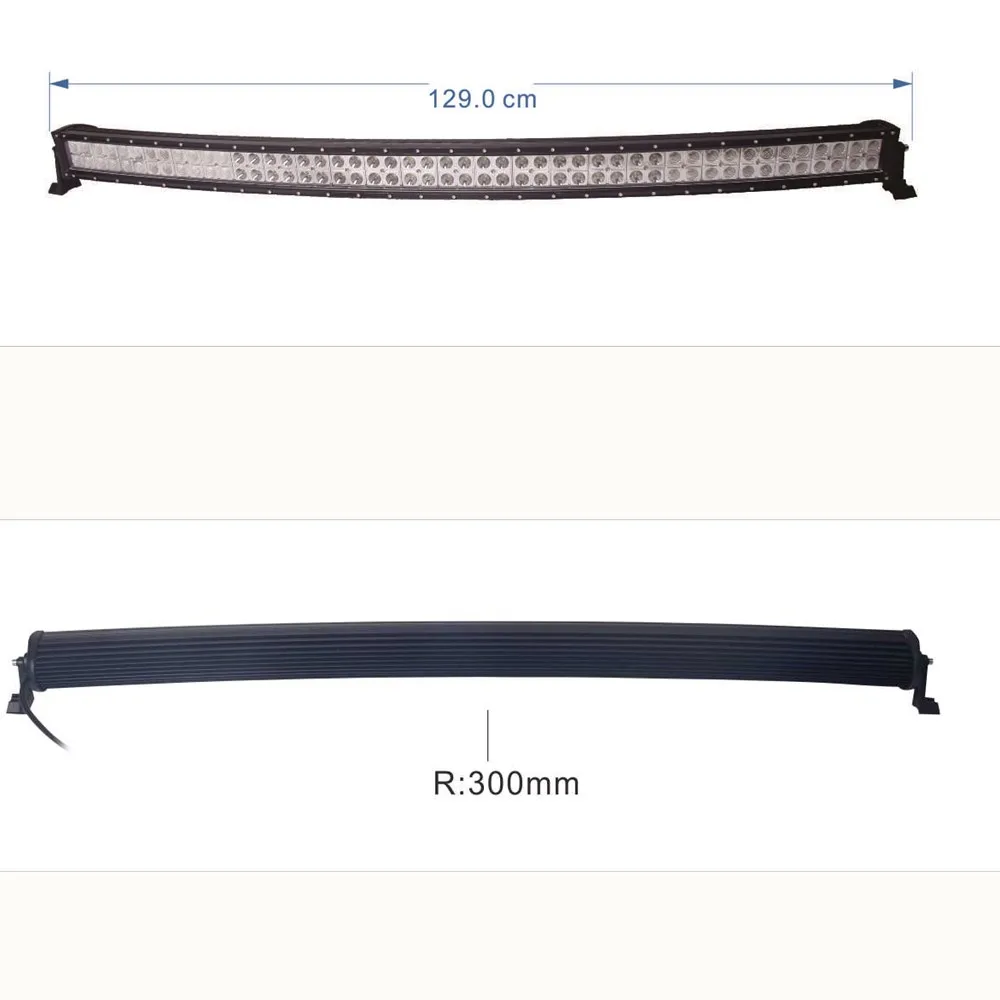 Barra de Luz Barra de Luz com 50 Suportes de Montagem para 2004-2020 Road Curvo Levou Telhado Superior Nissan Titan 4wd - 2wd Off 288w 5 Barra de luzLuz de trabalho