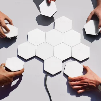 

British Creative Honeycomb Modular Assembly Helios Touch Wall Lamp Quantum lamp LED Magnetic Wall Light Bedroom Lamp