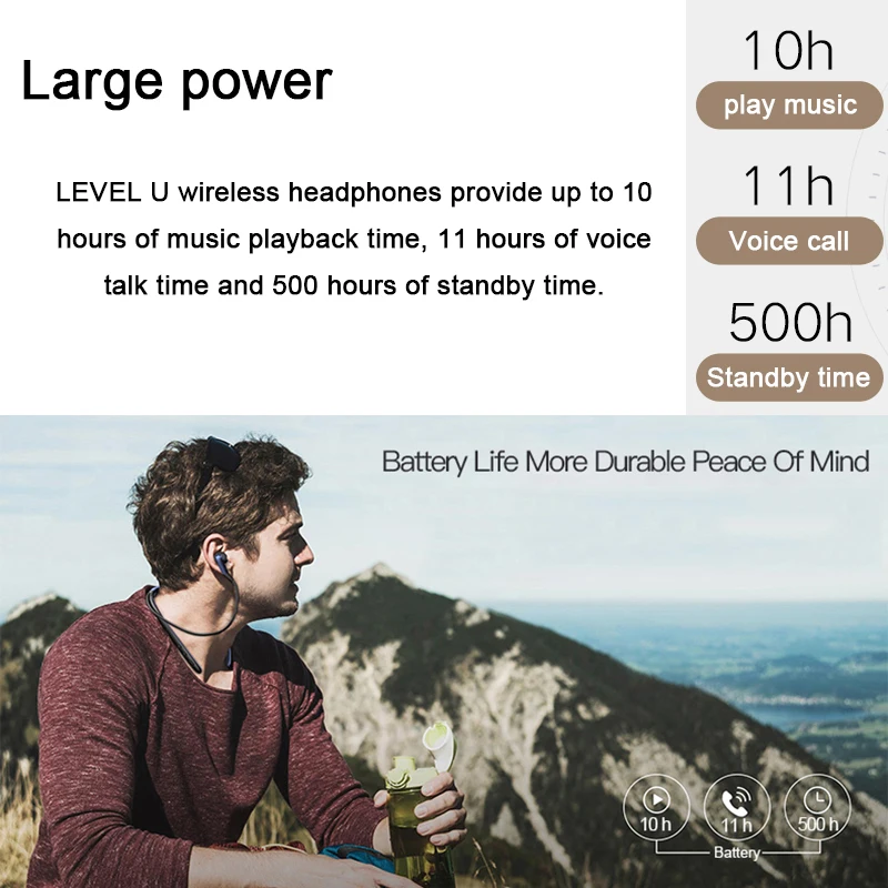 Оригинальные беспроводные Bluetooth наушники SAMSUNG Level U 4 1 с микрофоном спортивные