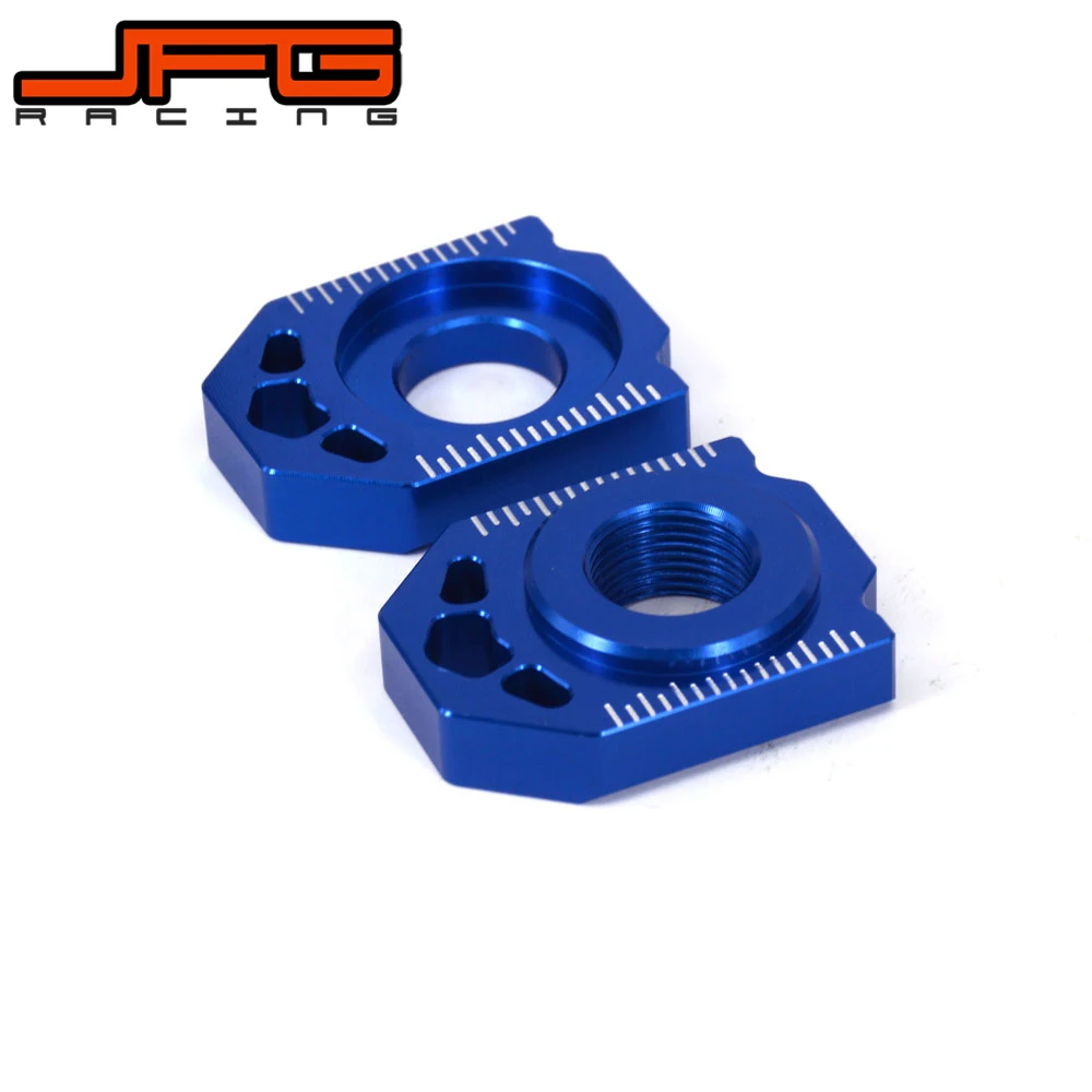 BILLET ALUMINUM REAR CHAIN ADJUSTER AXLE BLOCKS FOR TC85 TC125 TC250