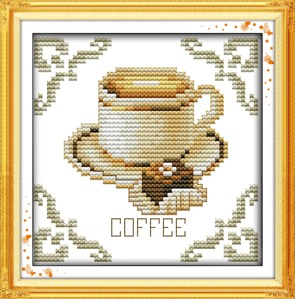 Набор для вышивки кофе Joy Sunday J259 J261 J286 J312|counted cross stitch kits|cross kits14ct kits |