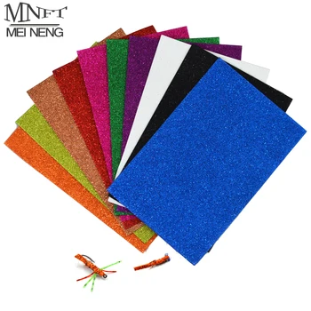 

MNFT 10Pcs Random Color Flash Float Foam Sheet 20*30cm 1.8mm Fly Tying Foam Sheets Paper Beetle Caddis Fly Tying Material