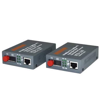

2pcs 1 pair 10/100M Optical Fiber Media Converter Singlemode Single Fiber FC Port 25KM