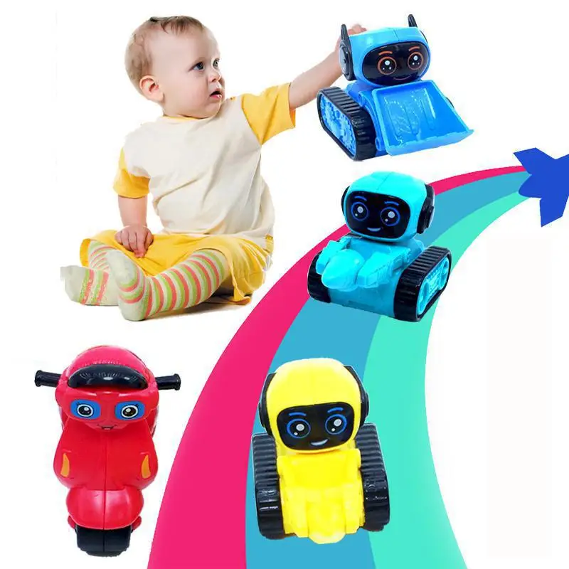 

Ant Kids Toys Children's toy inertia cartoon simulation motorcycle car engineering car sliding plastic model hand push aircraft
