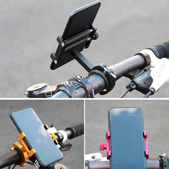 

Bike Accessories Mountain Road Bike Universal Handlebar Clip Stand Portable Alluminium Alloy Bicycle Phone Holder