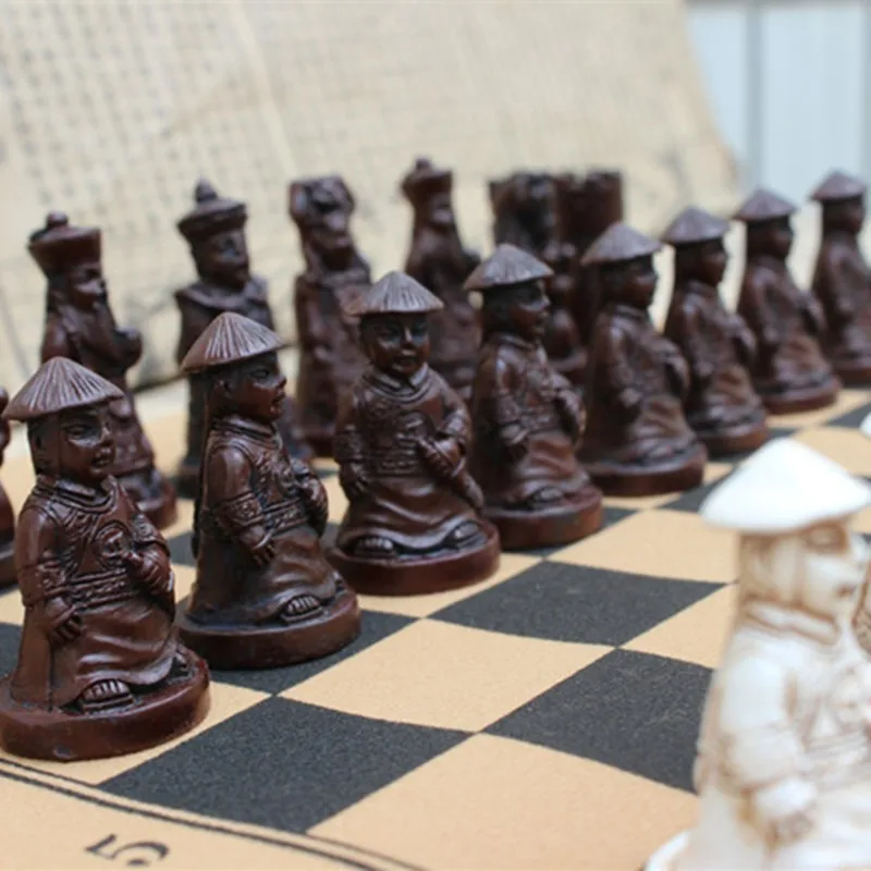 Yernea Antique Chess Medium Chess Piece Chess Board Resin Lifelike Pieces Characters Cartoon Entertainment Gifts - Image 6