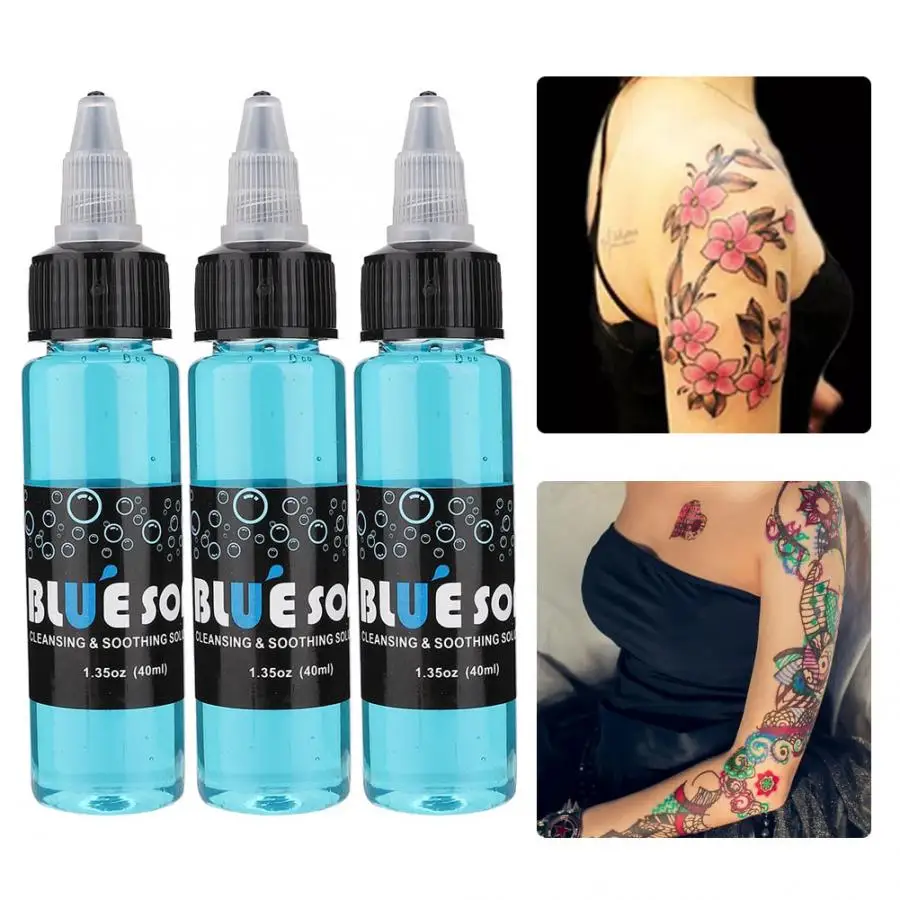 40 мл * 3 бутылки успокаивающее жидкое мыло для очистки татуировок раствор