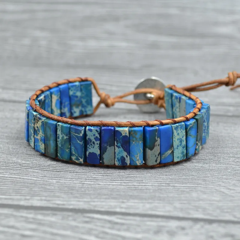 

Charm Emperor Stone Bohemia Chakre Bracelet Women Natural Stone Bracelet For Women Accessories Jewelry Gifts Woven Bracelets