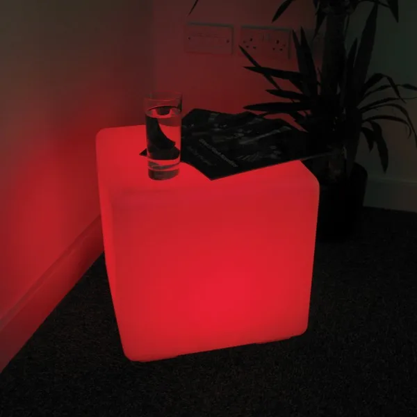 PE Material Rechargeable 16 color LED Square Cube Seat Chair Stool Waterproof LED table light cube chair Free Shipping 4pcs