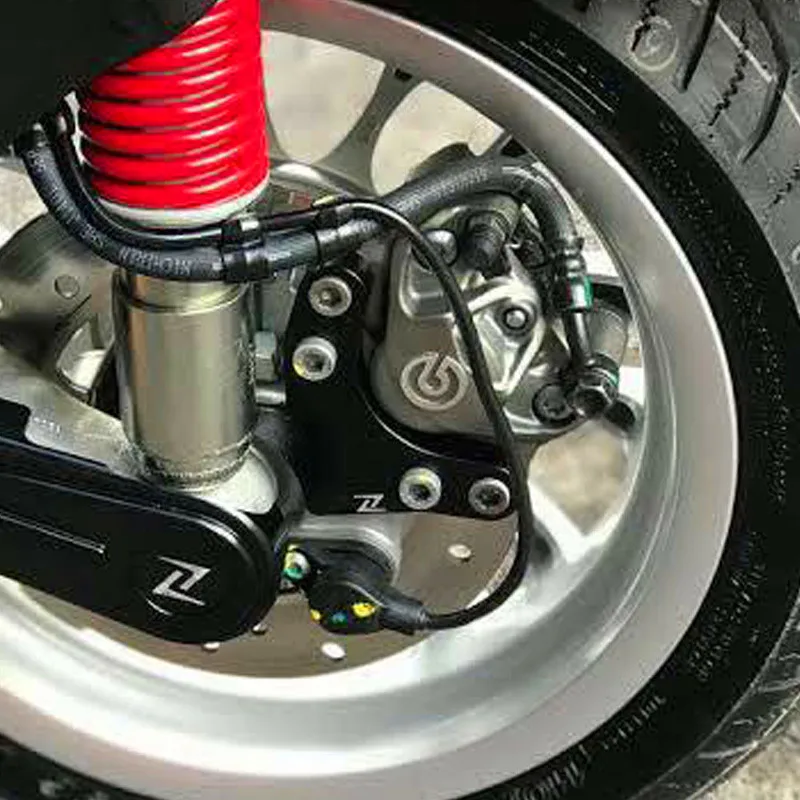 ZELIONI адаптер передний для BREMBO Тормозной суппорт для Vespa LX/LXV/S 50-150ccm Алюминиевый CNC серебристый анодированный