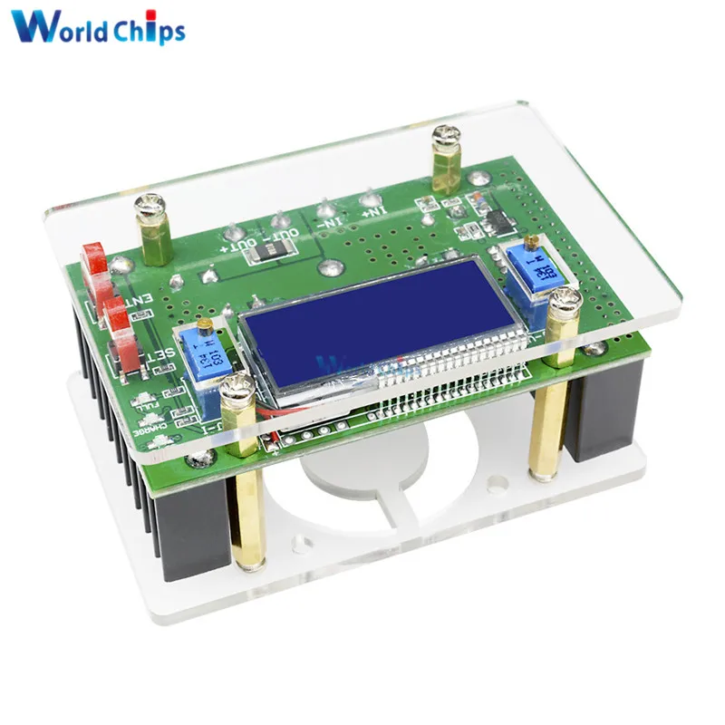 10A DC-DC Регулируемый CC CV понижающий модуль питания ЖК-дисплей двойной дисплей+ чехол DC-DC повышающий преобразователь