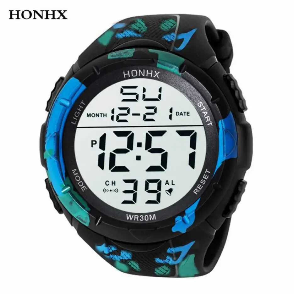 HONHX Relogio Masculino Роскошные мужские часы цифровые военные армейские часы мужские спортивные светодиодный водонепроницаемые наручные часы 50 - Цвет: A