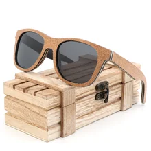 Ретро Уникальный слой деревянные солнцезащитные очки для мужчин и женщин Роскошные вариации ретро поляризованные очки солнцезащитные очки в подарок с деревянной коробкой