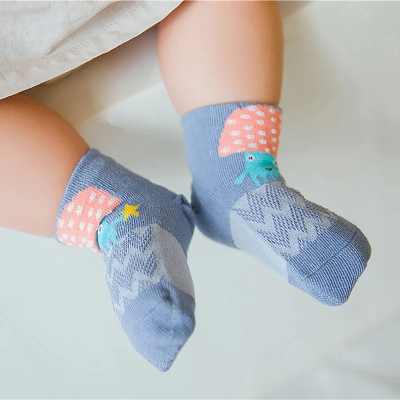 5 пар/партия, детские носки летние сетчатые носки для малышей, детские милые носки с ушками с рисунками животных тонкие мягкие хлопковые носки для маленьких мальчиков и девочек