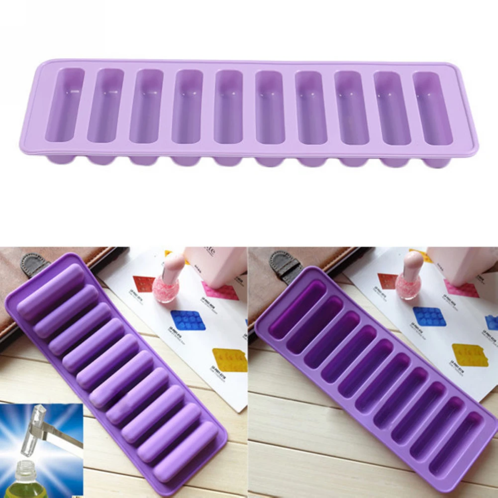 Silicone Cylinder Ice Cube Tray Freeze Mold Mould DIY Ice Cookie cake ...