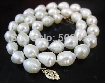 

~~ Free Shipping REAL 18"7-8mm AA+ AKOYA WHITE baroque PEARL NECKLACE