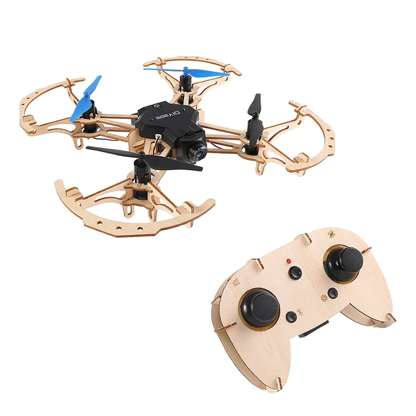 

ZL100 DIY Drone Mini Pocket Racing RC Drone Wooden Quadcopter Mini Drone 2.4GHz Remote Control DIY Toys