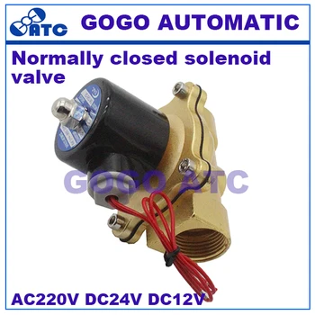 

Normally closed solenoid valve Water valve Air valve two-position two-way Pure copper coil AC220V DC24V DC12V 35-50