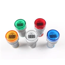 22mm LED Digital Display Gauge Volt Voltage Meter Indicator Signal Lamp Voltmeter Lights Tester Measuring Range