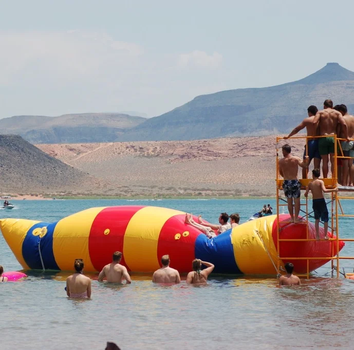 

Free Shipping Popular 6*2M 0.9MM Inflatable Water Catapult Blob Inflatable Blob Jumping Water Blob Jump For Sale Water Pillow