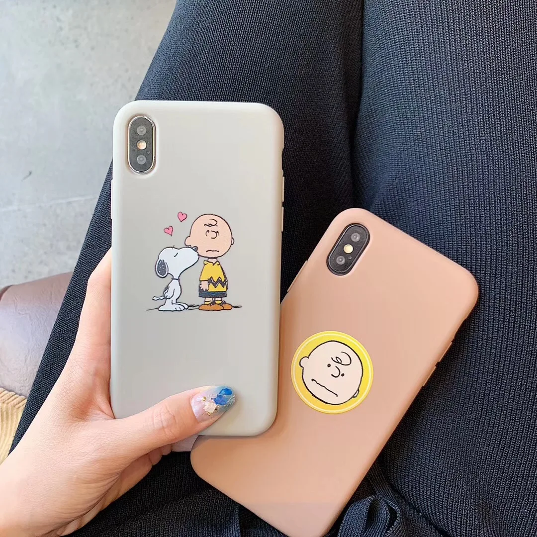 Милый чехол для телефона с рисунком Charlie Brown Friends Apple iphone X XS Max Xr 8 8plus 7 7plus 6 6s Plus
