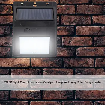 

1pc 20LED Solar Light Waterproof Outdoors Garden Light Decoration Fence Stair Pathway Yard Security Solar Lamp Control Wall Lamp