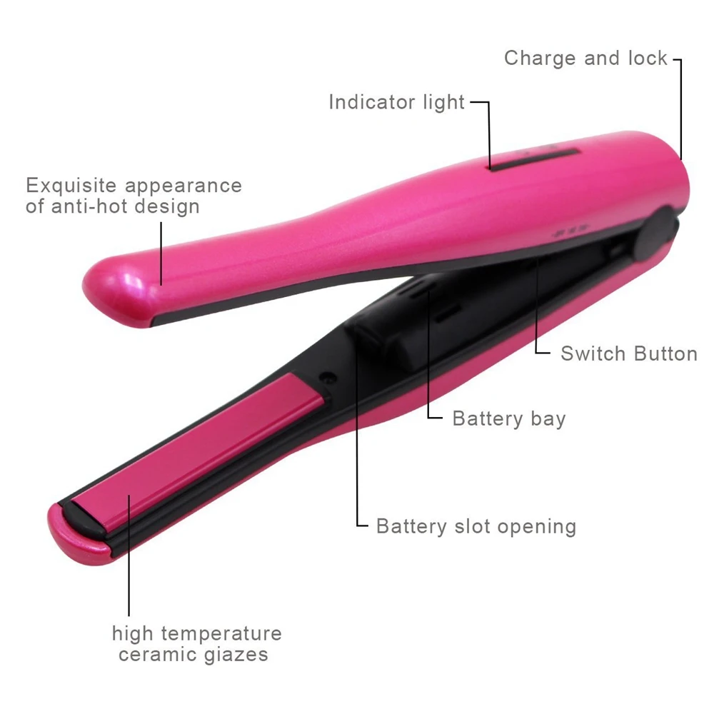 2 в 1 утюжок для выпрямления волос с USB зарядкой|hair curl|iron curlerstyling tools |