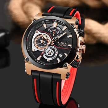

LIGE New Mens Watches Top Luxury Brand Men Unique Sports Watch Men's Quartz Date Clock Waterproof Wrist Watch Relogio Masculino