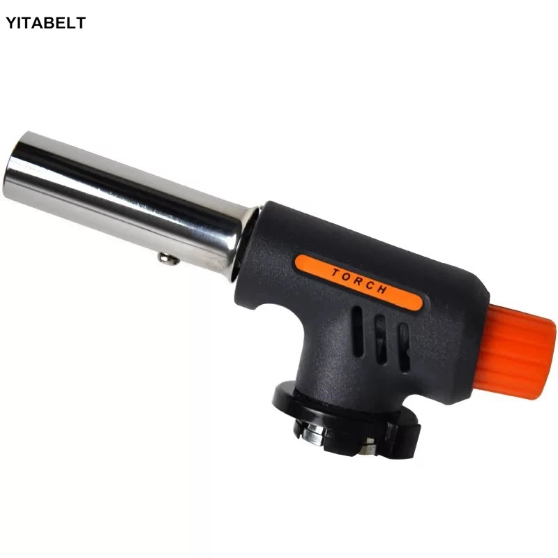 Gas Torch Flamethrower Butane Burner Automatic Ignition Baking Welding BBQ Camping Outdoor Hiking Flame Gun | Дом и сад