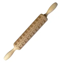 Скалка для выпечки печенья бисквит Фондант Рождество тиснение торт тесто выгравированы ролик олень; Снежинка