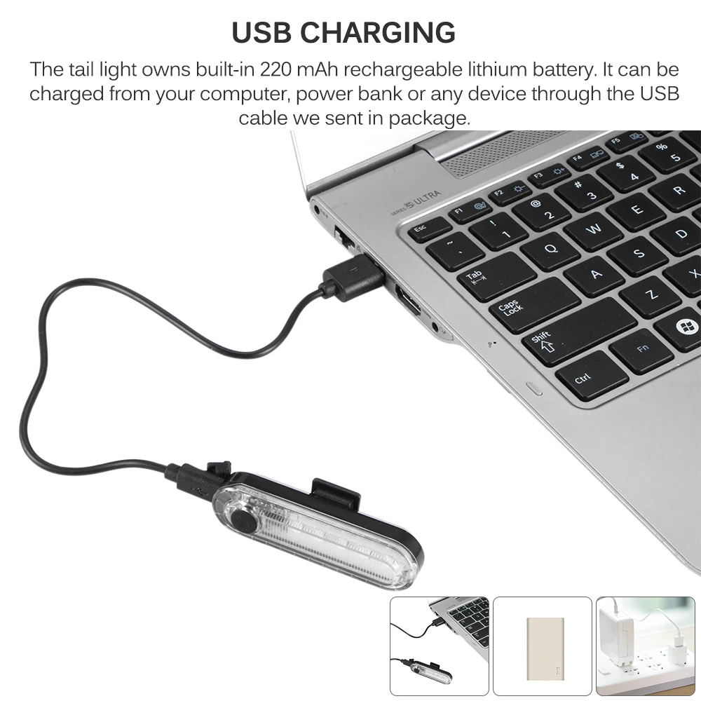 Велосипедный USB Перезаряжаемый светодиодный задний фонарь для велосипеда яркий велосипед Безопасный задний отражатель задний фонарь Ультра фонарик лампа