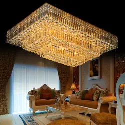 Простая Современная гостиная, прямоугольная хрустальная лампа, Светодиодная потолочная лампа, освещение для ресторана, отеля