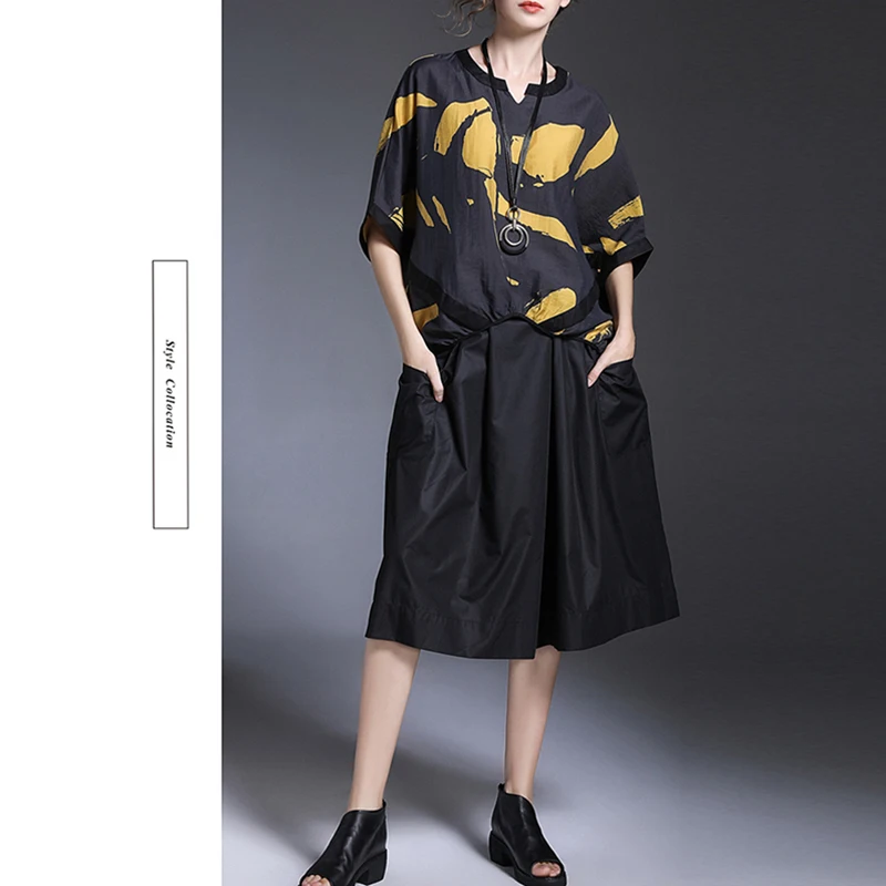 [EAM] 2020 New Spring Summer V-collar Half Sleeve
