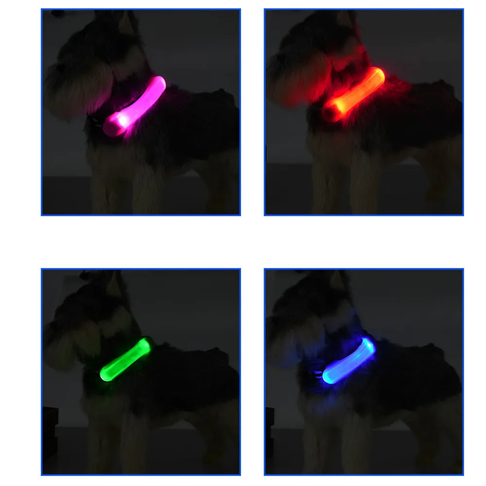 Силиконовые ремни безопасности предупреждающие огни для собак Pet auplains светодиодный свет светящиеся повязки на ошейник для собак Домашние животные Acessorios Новинка