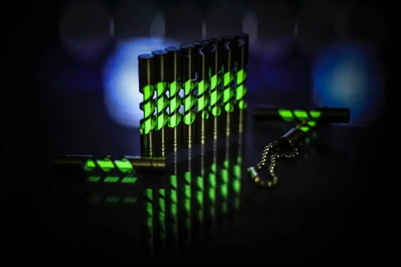 tritium light stainless steel key chain including tritium vials 3mm*22