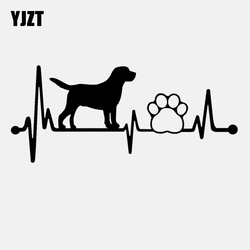 kylling Sund og rask Overgang YJZT 14.3CM*6.2CM Lab Labrador Retriever Heartbeat Paw Vinyl Decal  Black/Silver Car Sticker C22 1051|Car Stickers| - AliExpress