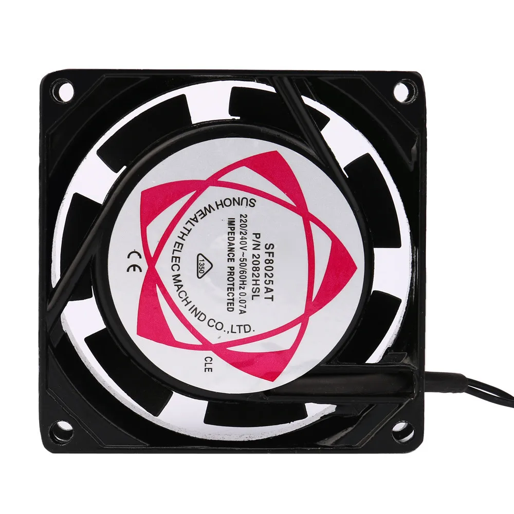 Del 220V 240V 8cm 80mm x 25mm AC металлический Бесщеточный Охлаждающий промышленный