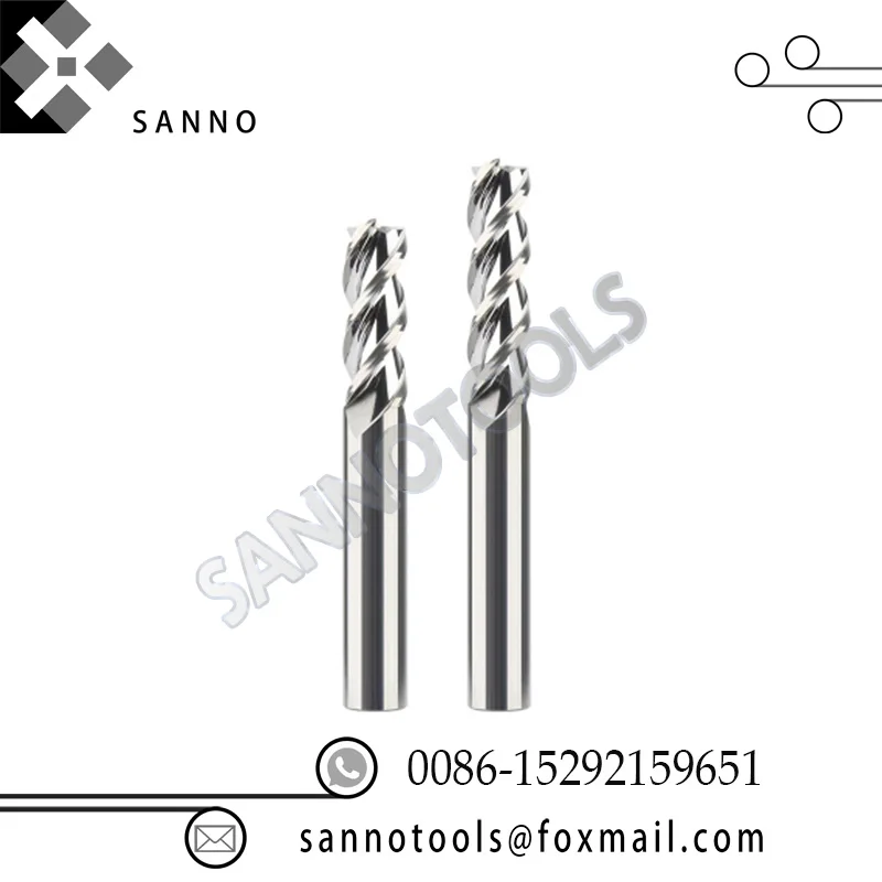 5 шт. 3 флейты Приплюснутые концевые фрезы 45 градусов вольфрамовой стали ЧПУ концевой фреза для охлаждения масла, для резки алюминия сплавов