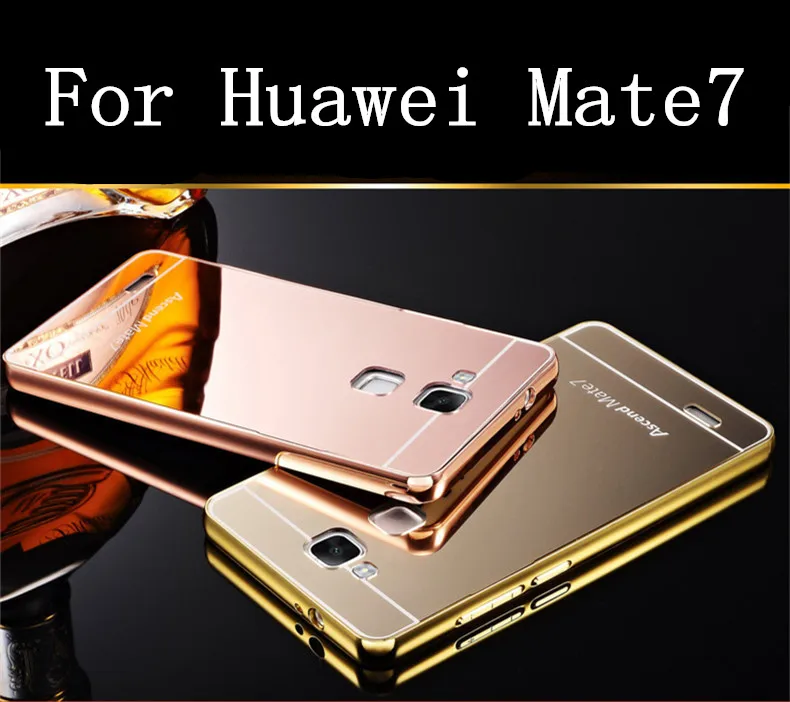 Защитный чехол для телефона Huawei Ascend Mate 7 Mate7 Роскошная алюминиевая рамка +