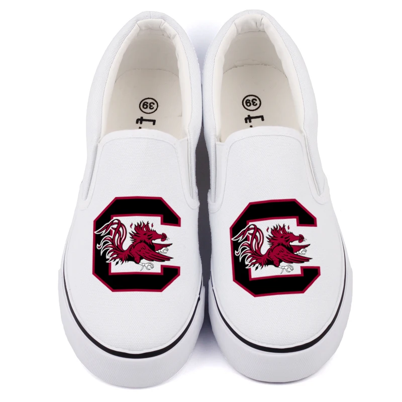 

America South Carolina Students Team Fans Canvas Shoe Loafers Custom Design College Student Borad Shoes Casual Slip On Chaussure