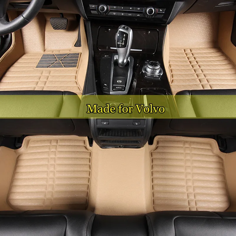 Double Layers Car Floor Mats For Volvo S40 S60 S80L V40 V60 XC60 XC90