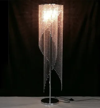 شراءغرفة القراءة Led الحديثة الكريستال مصباح أرضي غرفة المعيشة غرفة الدراسة الكريستال الطابق ضوء مكتبة الفن صالون Led موقف أضواء Abajur