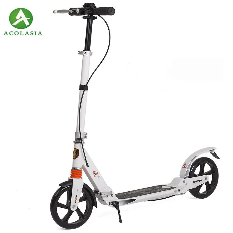 

Scooter Folding Double Buffer Adult Height Adjustable Foot And Hand Brake District Adult Scooter