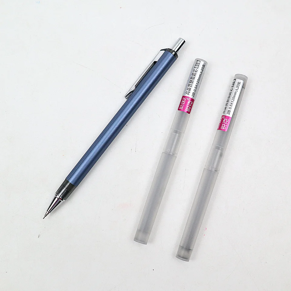 Высококачественный полностью металлический 9800 механический карандаш 0,5~ 0,7 мм для профессиональной живописи и письма школьные принадлежности отправить 2 заправки